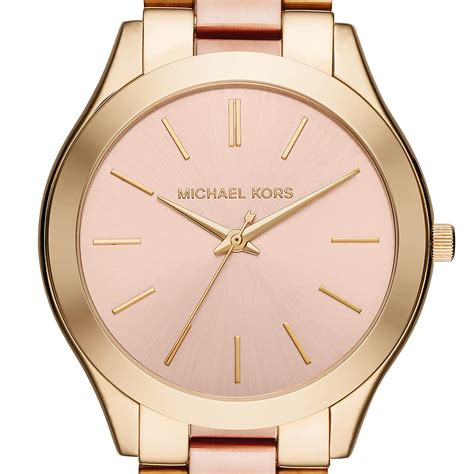 michael kors watch mk3493|Michael Kors Slim Runway Pink Dial Ladies Watch .